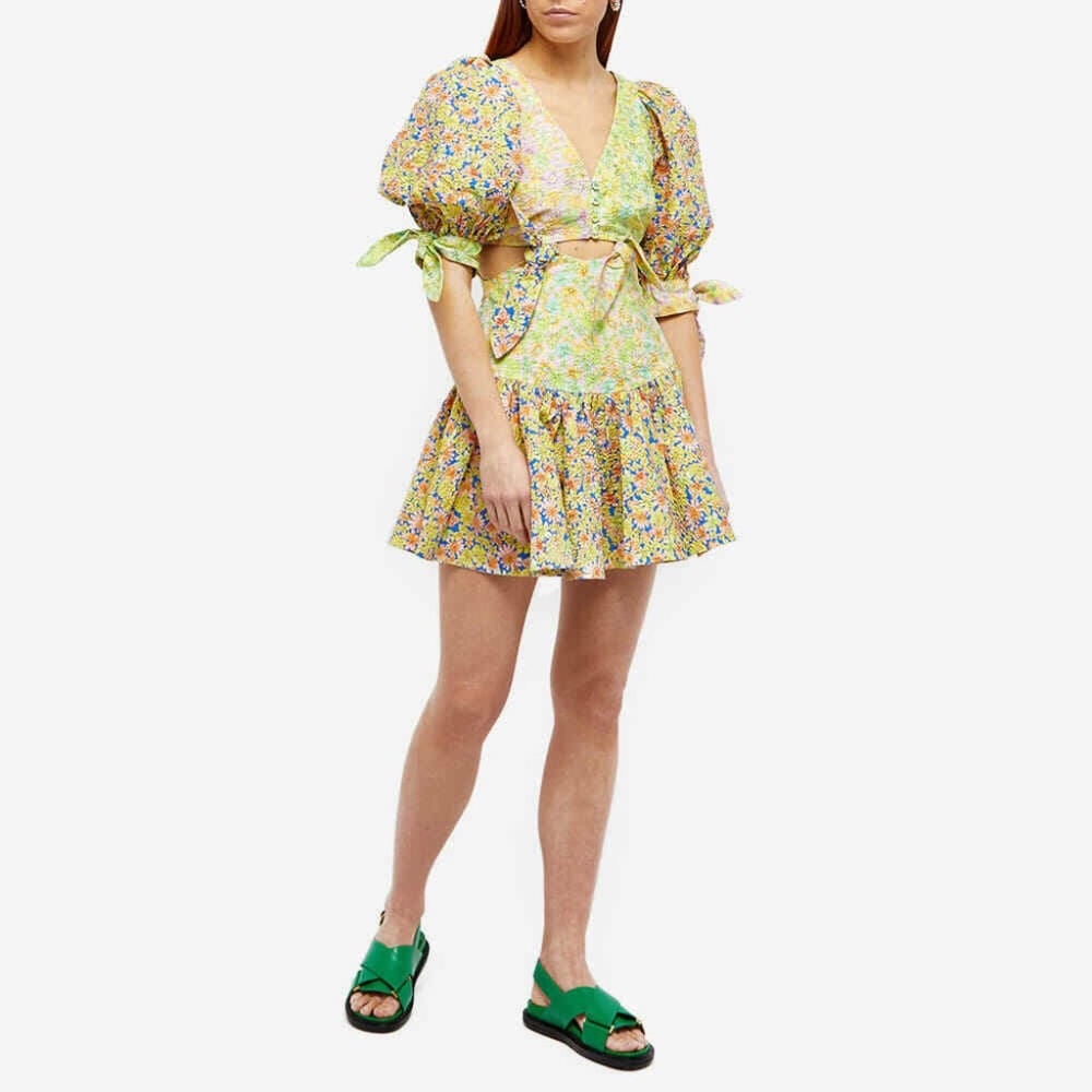 ALÉMAIS Women's Daisy Spliced Mini Dress in Multi Color